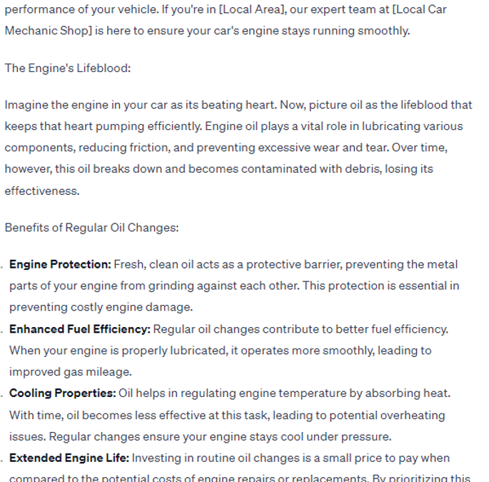 AI car manual excerpt